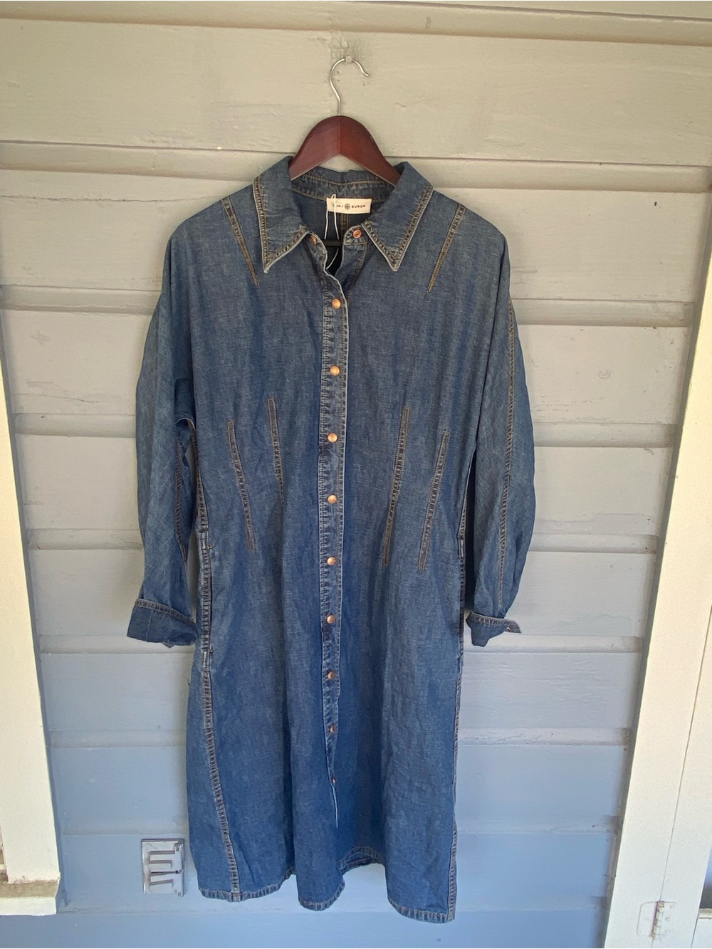 Tory Burch Denim Jean Shirt Dress, Size 14 EUC